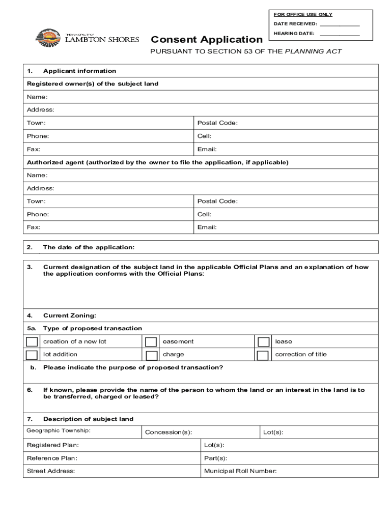 Fillable Online Lambton Shores Clear Sky Chart Fax Email Print pdfFiller