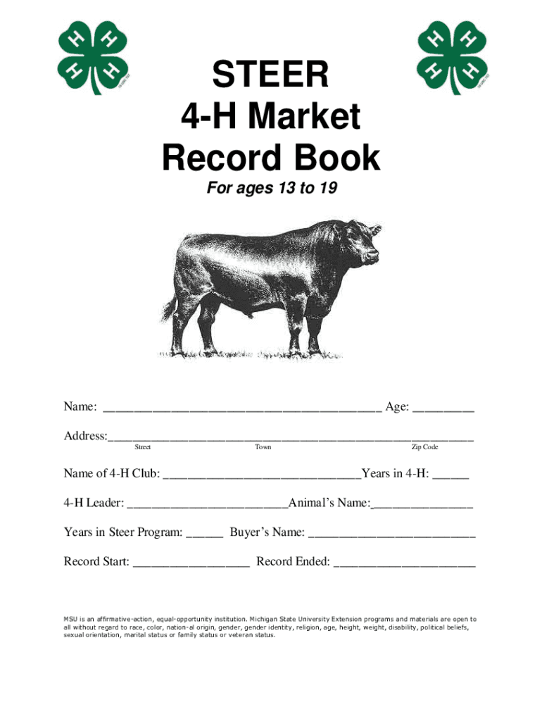 Fillable Online Uintah County 4H Livestock Record Book extension.usu