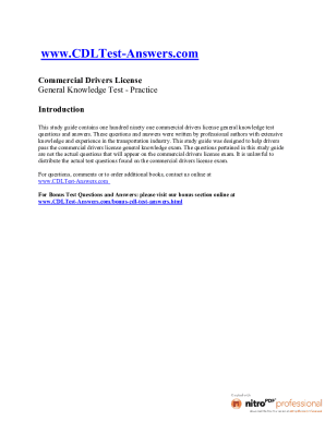 Fillable Online Hazmat Test Cheat Sheet Fax Email Print - pdfFiller