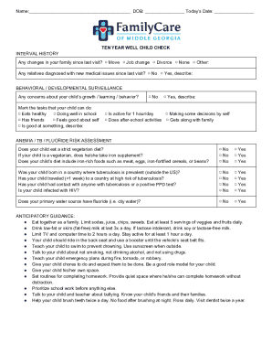 AAP SCHEDULE OF WELL CHILD CARE VISITS visual data 3