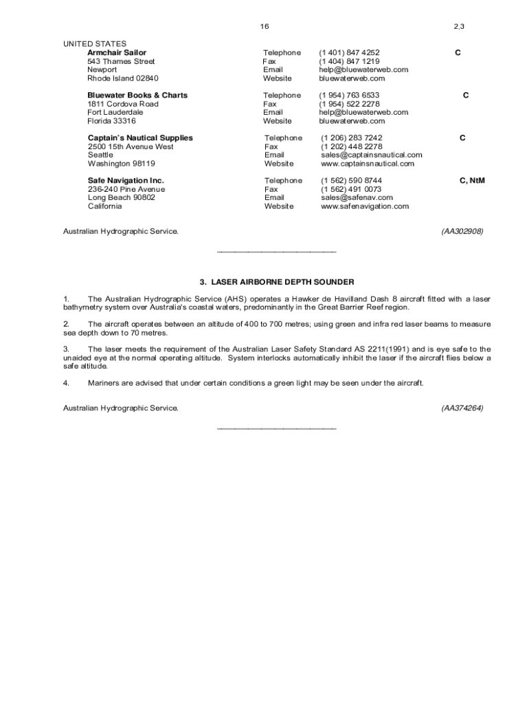 Fillable Online Armchair Sailor Bookstore, 543 Thames St, Newport, RI