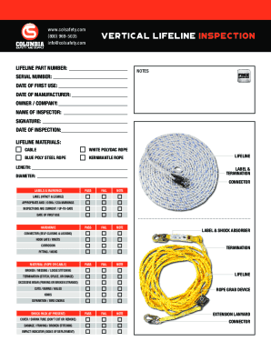 Fillable Online Self-Retracting Lifelines - Columbia Safety and Supply ...