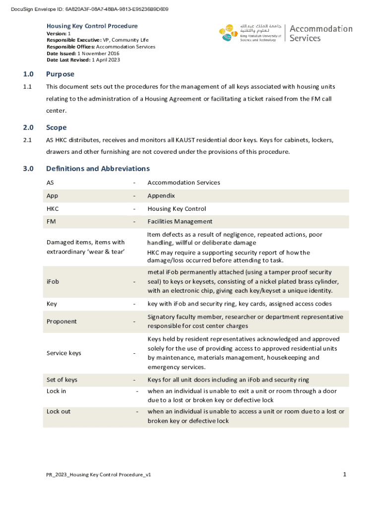 Fillable Online KAUST Housing Agreement Fax Email Print pdfFiller