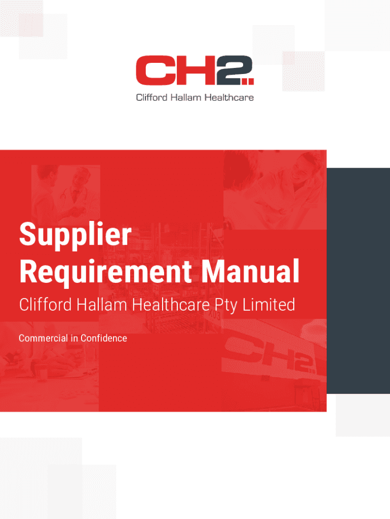 Fillable Online Supplier Requirement Manual Fax Email Print pdfFiller
