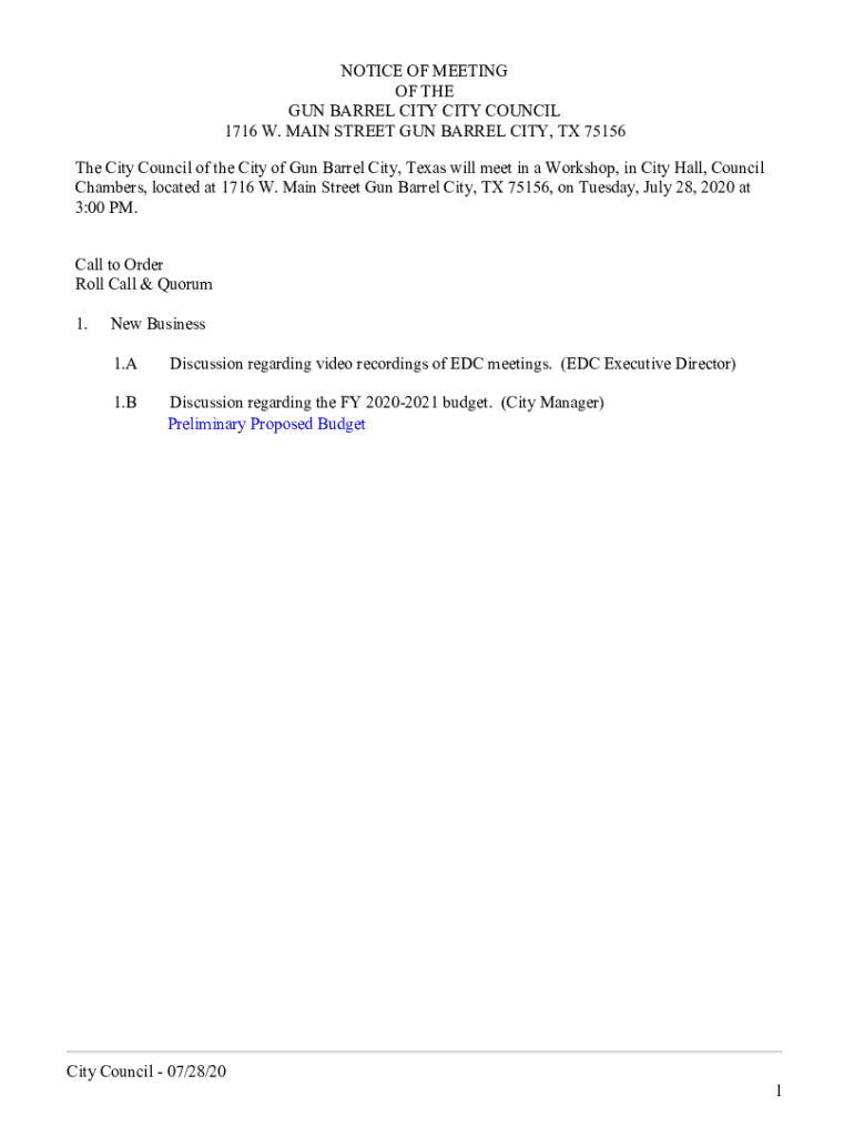 Fillable Online Public Information Gun Barrel City Fax Email Print