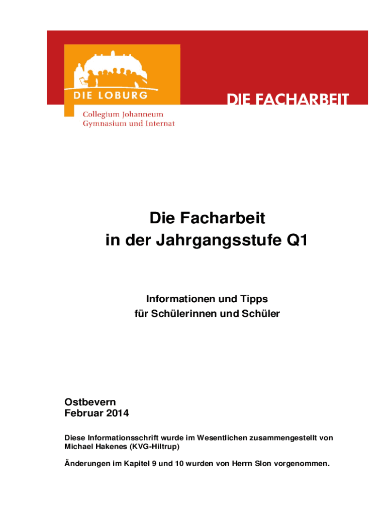 Themen Für Die Facharbeit Ausfüllbar Online DIE FACHARBEIT Fax Email Drucken - pdfFiller