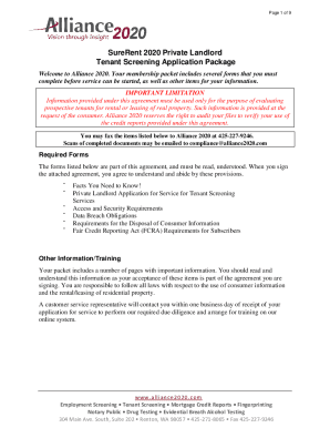 Tenant Background Screening Services