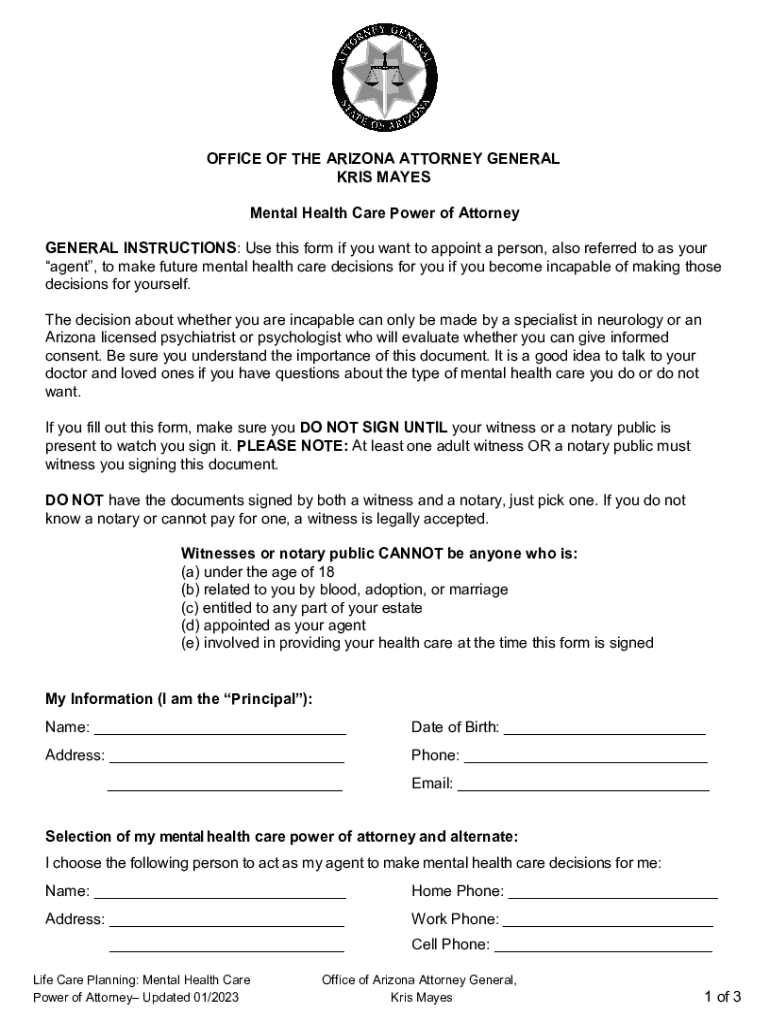 Fillable Online Life Care Planning Packet Arizona Form - Fill Out and ...
