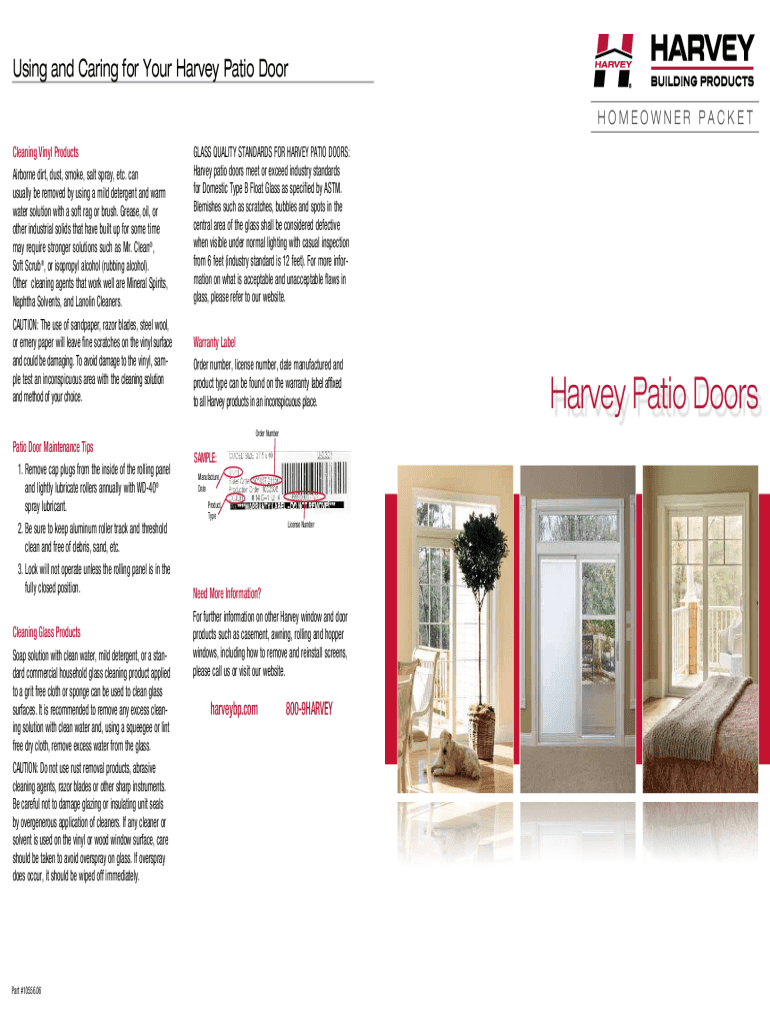 Fillable Online How to Clean and Lubricate a Sliding Patio Door