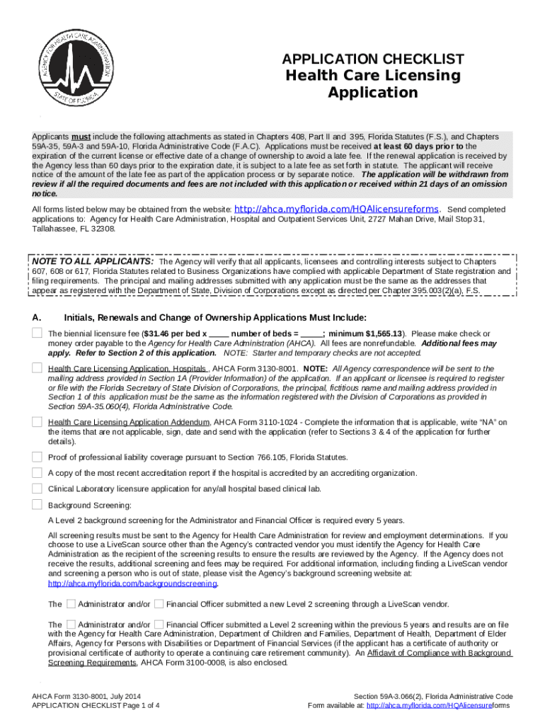 Florida Statute 395 Doc Template pdfFiller