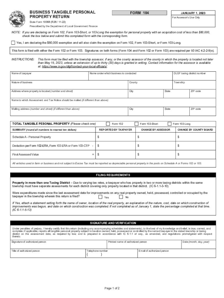 business tangible property return Preview on Page 1