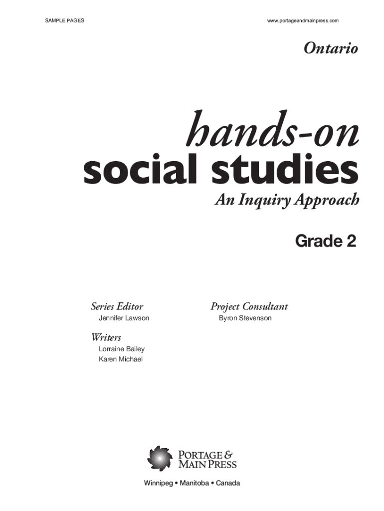 Fillable Online HandsOn Social Studies for Ontario, Grade 2 Fax Email