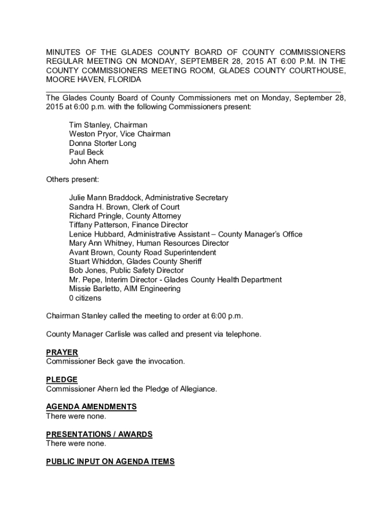 Fillable Online Hendry County City of Clewiston City of LaBelle Florida