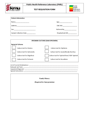 Fillable Online Public Health Laboratory Request Form Fax Email Print ...