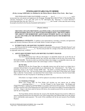 Fillable Online texas home equity fixed/adjustable rate rider Fax Email ...