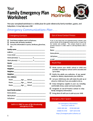 Fillable Online Our Family's Emergency Planning Guide Fax Email Print ...