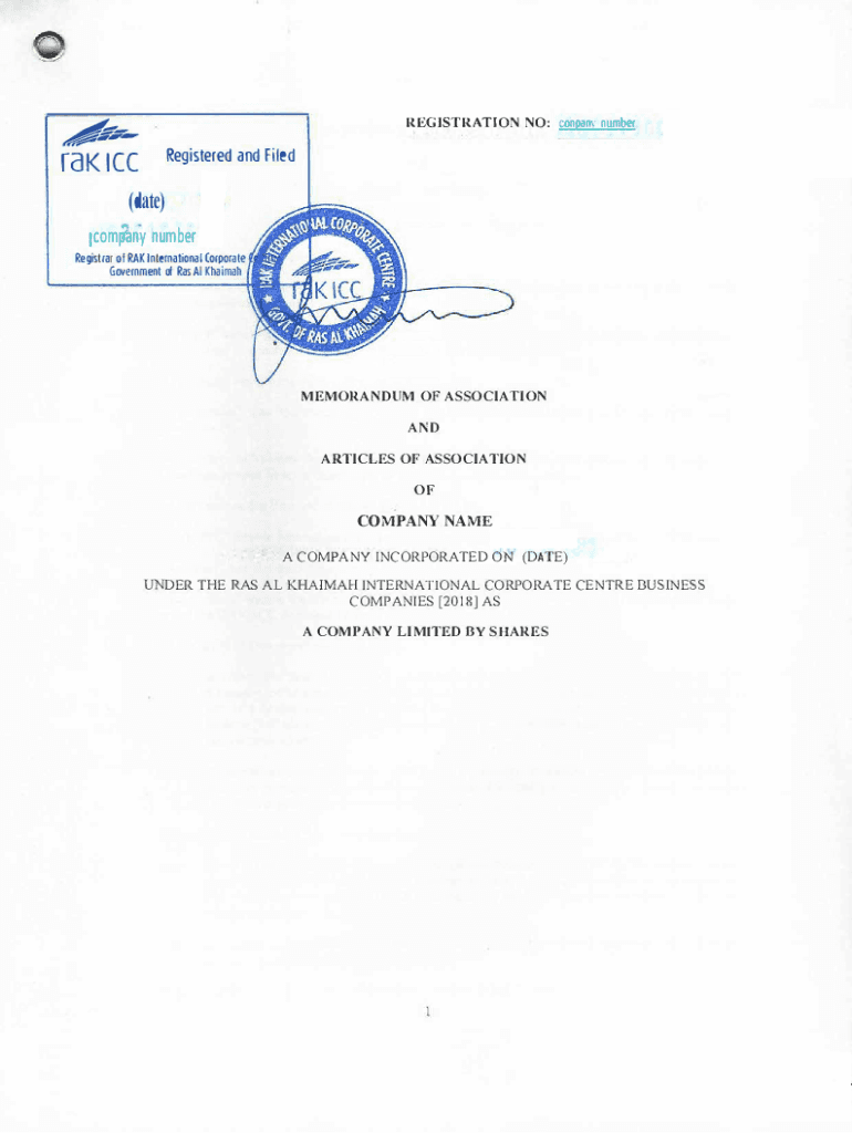 Fillable Online memorandum-articles-association-united-arab-emirates ...