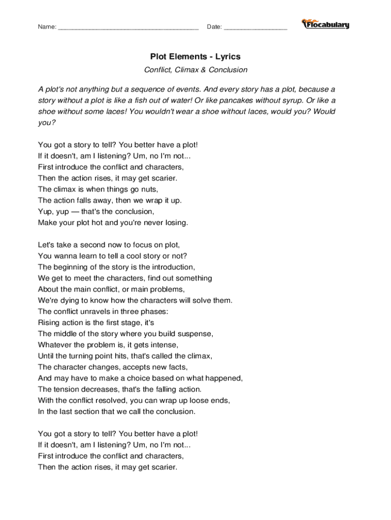 Fillable Online Collection of Reading and Writing Flocabulary LyricsPDF ...