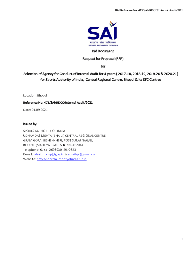 Fillable Online Request for Proposal for Internal Audit Services RFP Fax Email Print pdfFiller