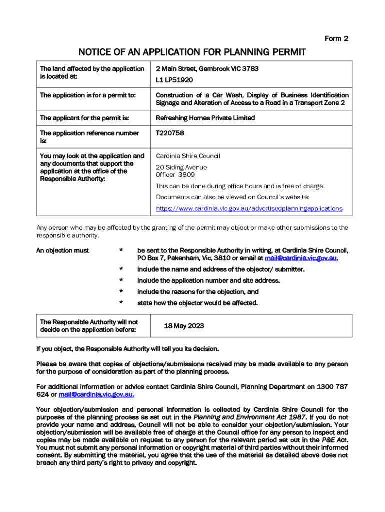 SUBMIT A PLANNING APPLICATION ONLINE intelligence overview