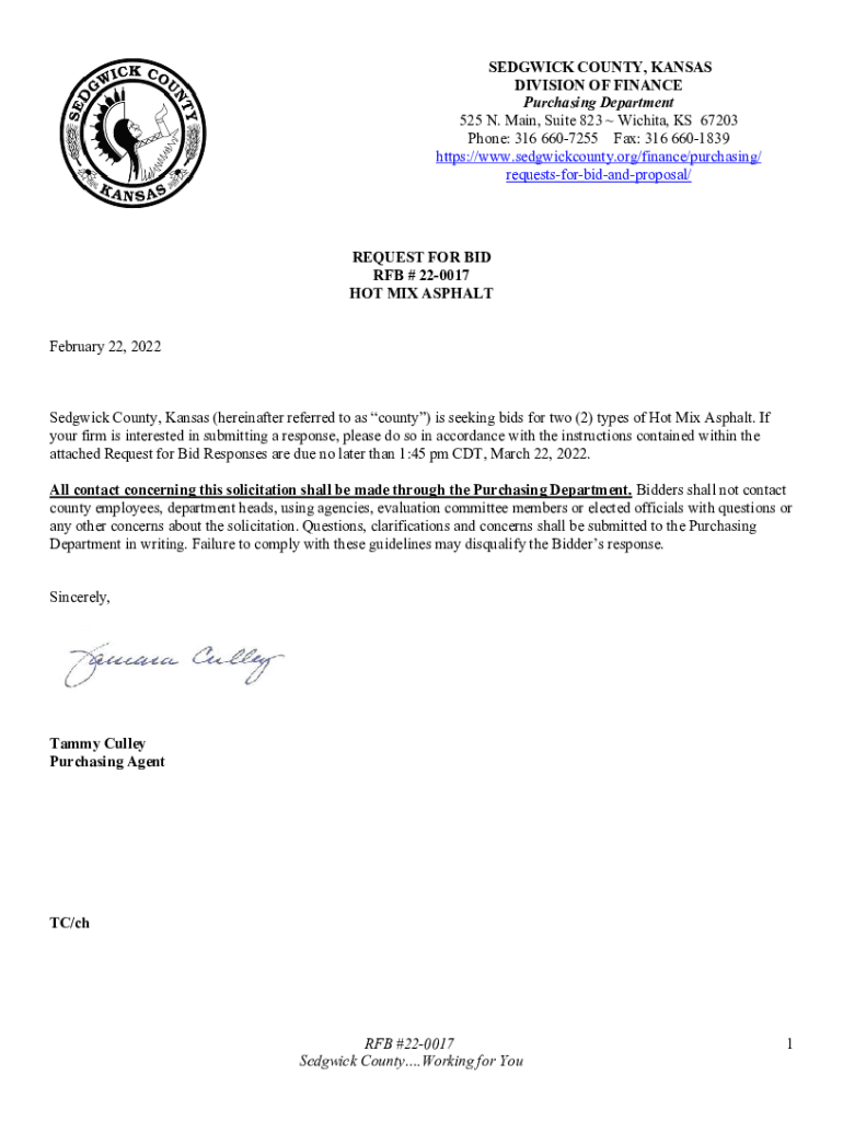 Fillable Online Sedgwick County, Kansas (hereinafter referred to as