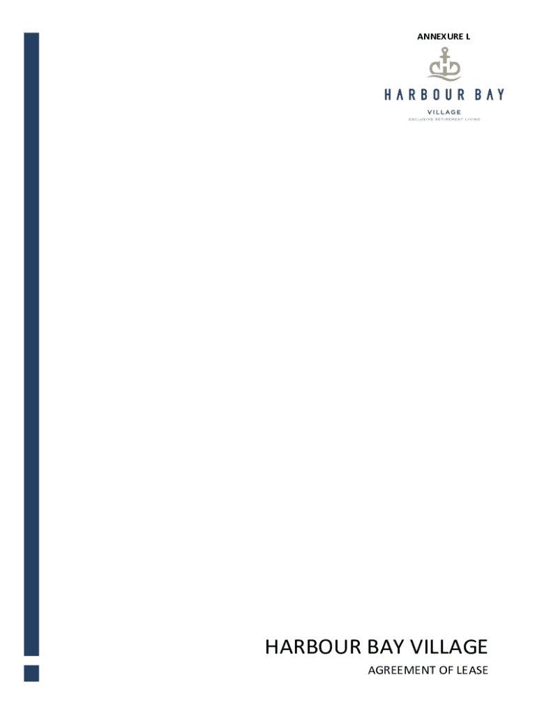 Fillable Online harbour bay village. agreement of lease Fax Email Print