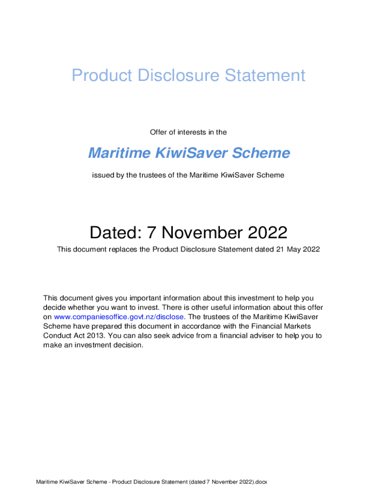 Fillable Online ProductDisclosureStatementSimplicityKiwiSaver28