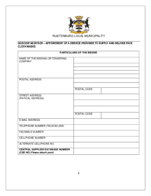 APPOINTMENT OF A SERVICE PROVIDER TO SUPPLY ...