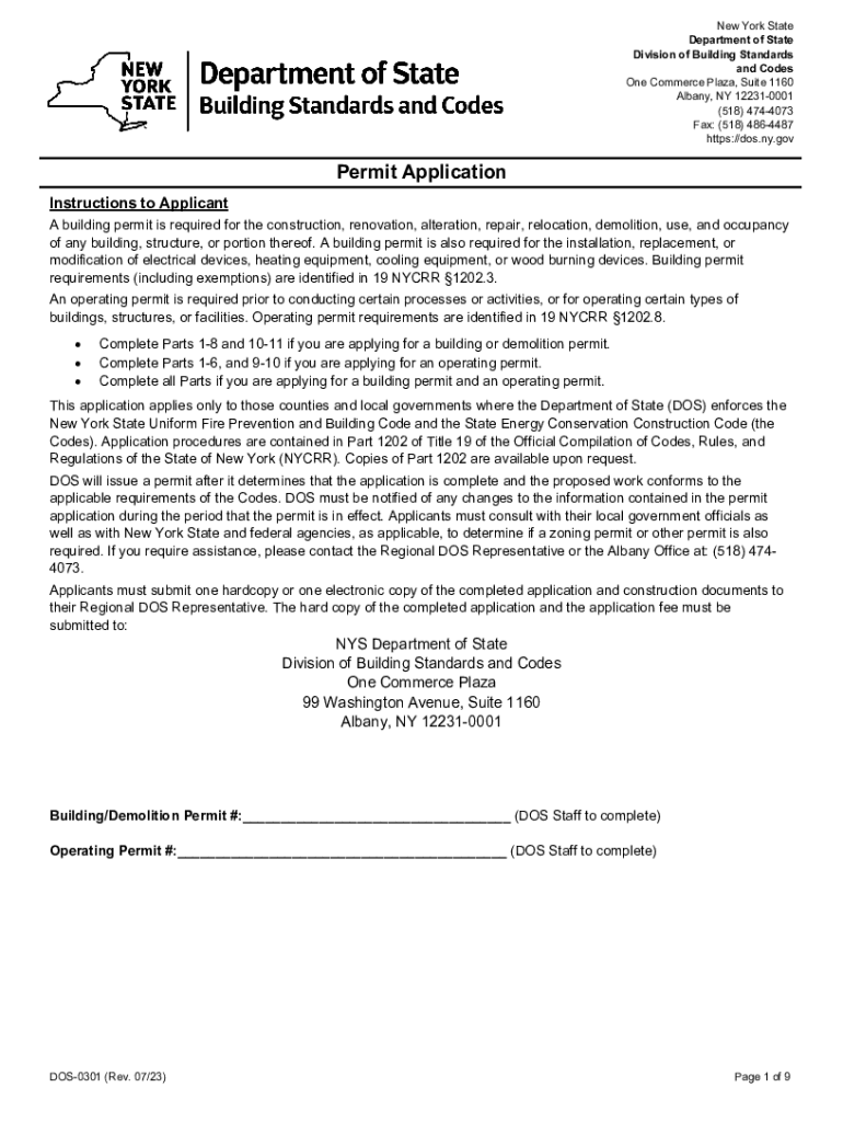 Fillable Online dos ny VariancesDepartment of State - New York State ...