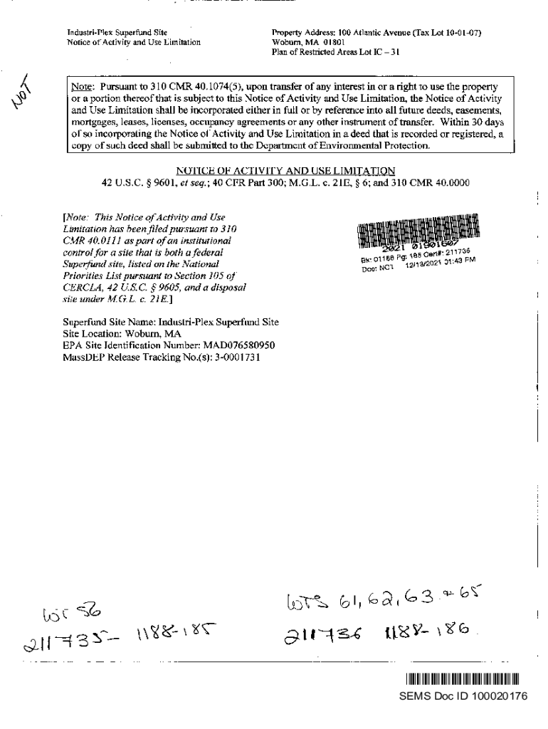 Fillable Online IC31 NOTICE OF ACTIVITY AND USE LIMITATIONS (NAUL