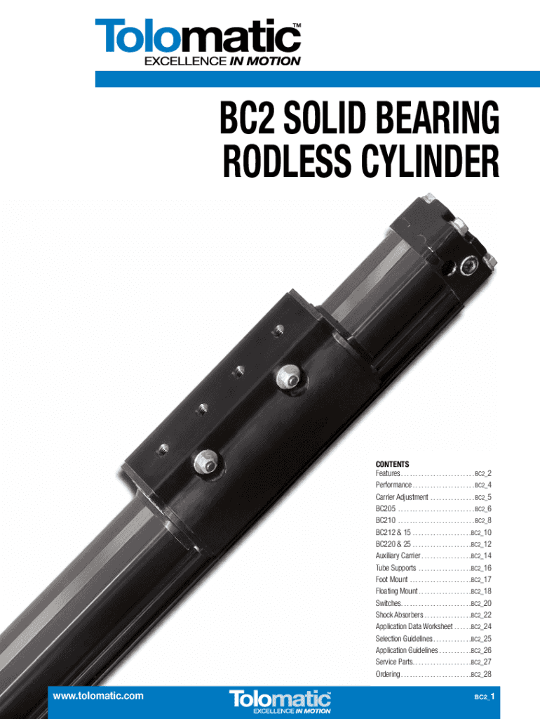 Fillable Online Tolomatic MX Series Rodless Band AirOil Systems