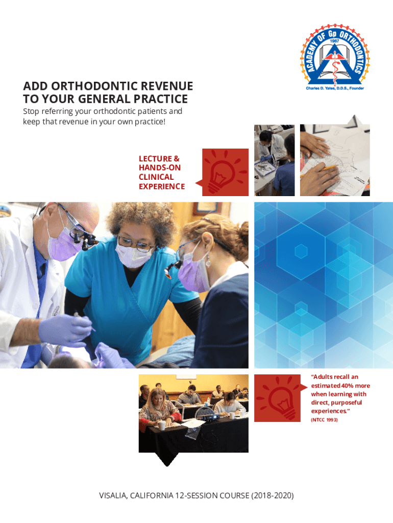 Fillable Online ADD ORTHODONTIC REVENUE TO YOUR GENERAL Fax Email