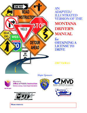 Fillable Online Montana Driver Manual - Practice Permit Test Fax Email ...