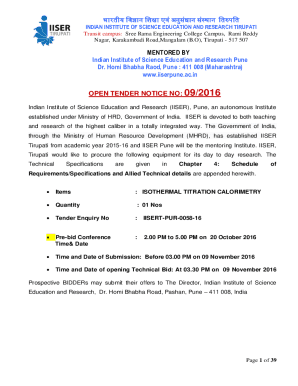 Fillable Online Indian Institute Of Science Education And Research Fax