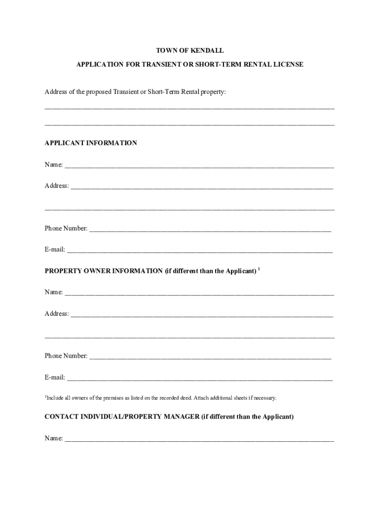 Fillable Online Short Term Rental fillable78409 pdf Fax Email Print