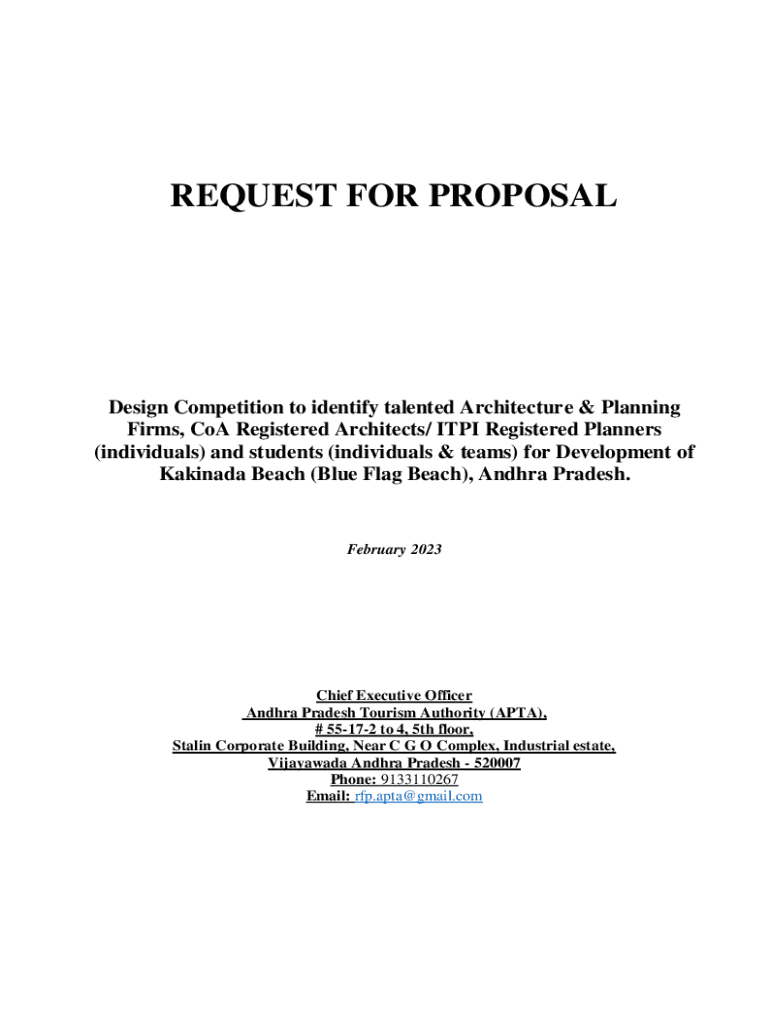 Fillable Online Architectural Design Competition Request for Proposal