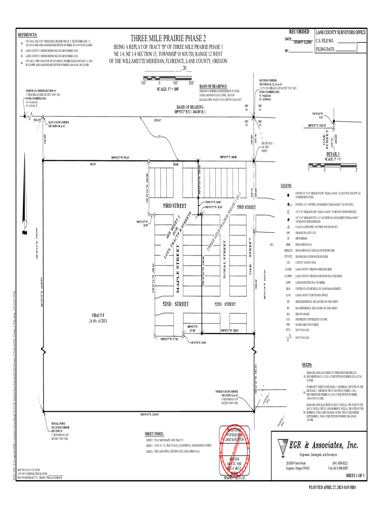 Fillable Online THREE MILE PRAIRIE PHASE 2 City of Florence Oregon