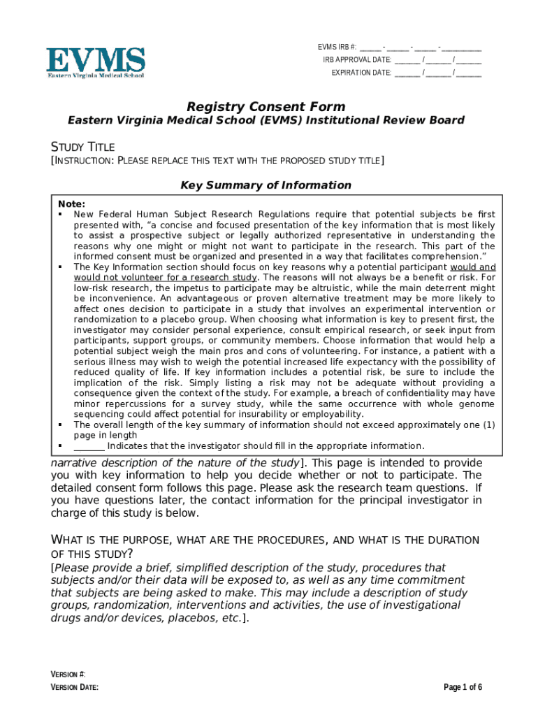 Members Eastern Virginia Medical School (EVMS) Doc Template