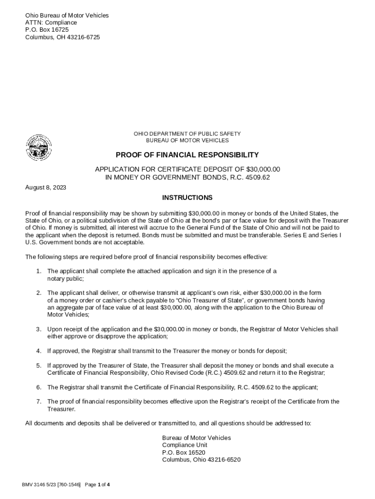 Ohio Bureau of Motor Vehicles (OH) - BMV - s - publicsafety ohio Doc ...