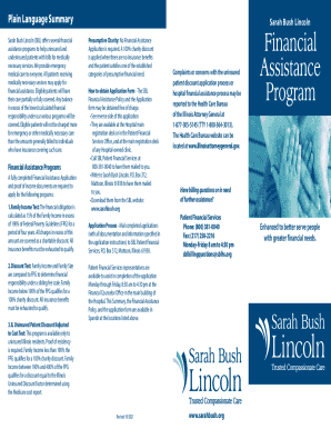 Sarah Bush Lincoln Financial Assistance Application