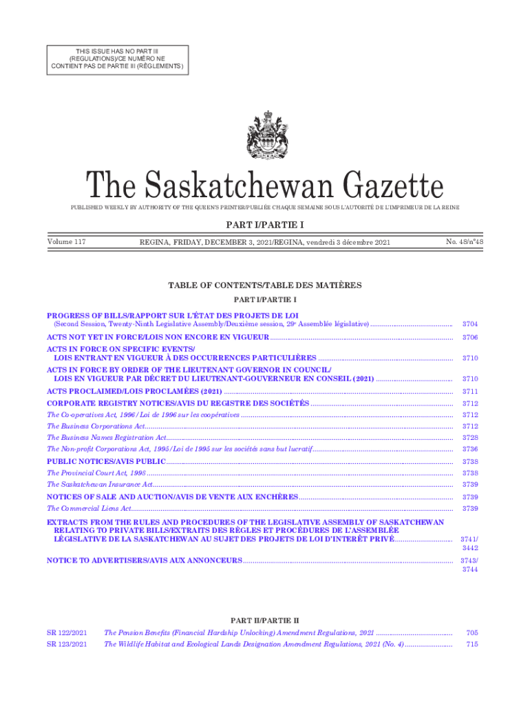 Fillable Online Table of Regulations (T) Publications Saskatchewan