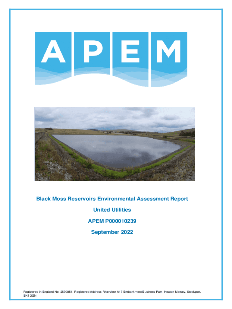 Fillable Online Black Moss Reservoirs Environmental Assessment Report