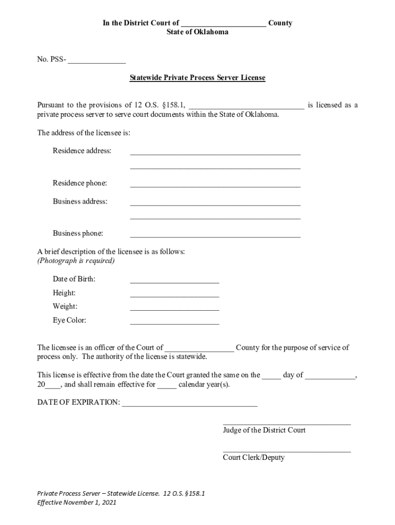 Fillable Online Oklahoma Rules of Civil Procedure, Process Serving