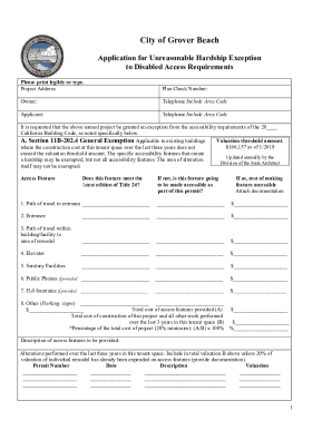 California Unreasonable Hardship Exception Application