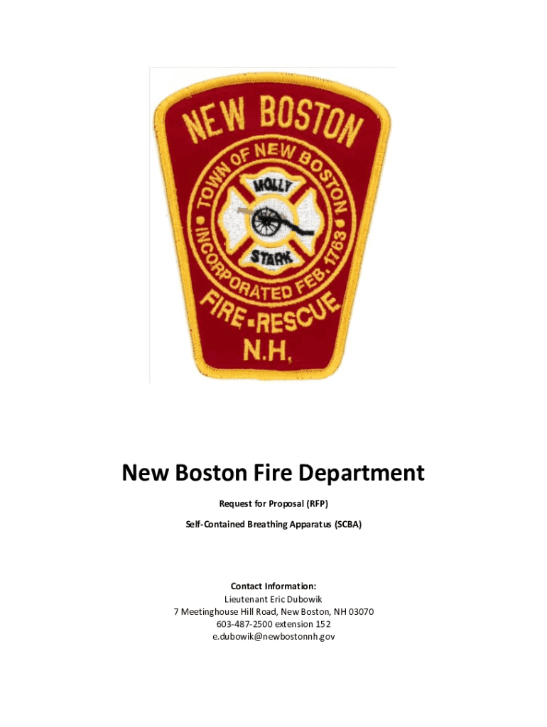 Fillable Online Fire Prevention and InspectionsNew Boston, NH Fax Email