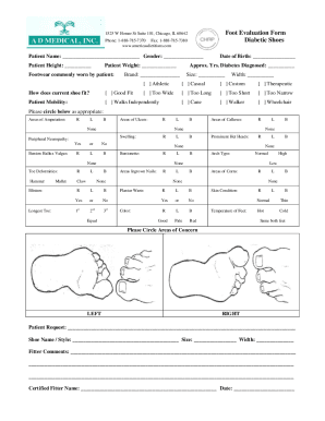 Foot Evaluation Form