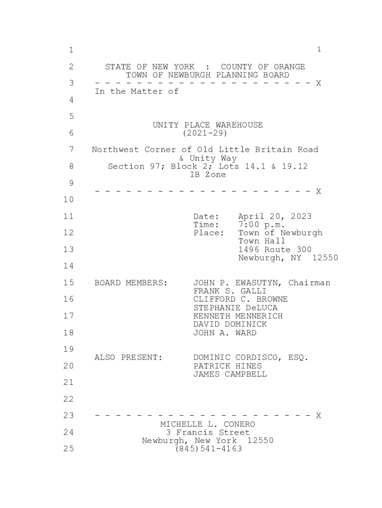 Fillable Online 72122 Planning Board Agenda Fax Email Print pdfFiller