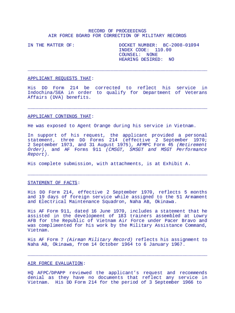 Military Review Boards and Records boards law af Doc Template pdfFiller