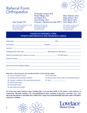 Fillable Online Referral Form OB/GYN Fax Email Print - pdfFiller