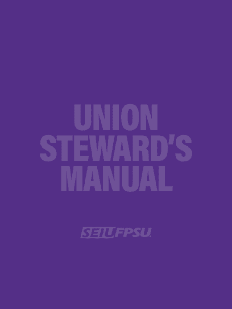 Fillable Online UNION STEWARD'S MANUAL Fax Email Print pdfFiller